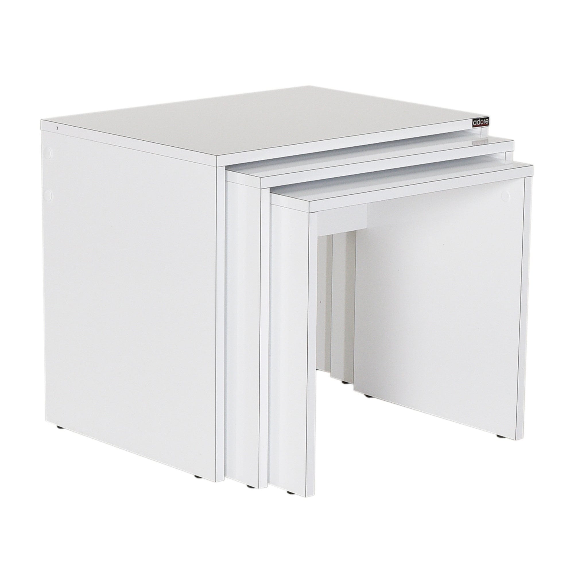 Set di 3 tavolini da caffè SHP-103-PP-1 Bianco (1)
