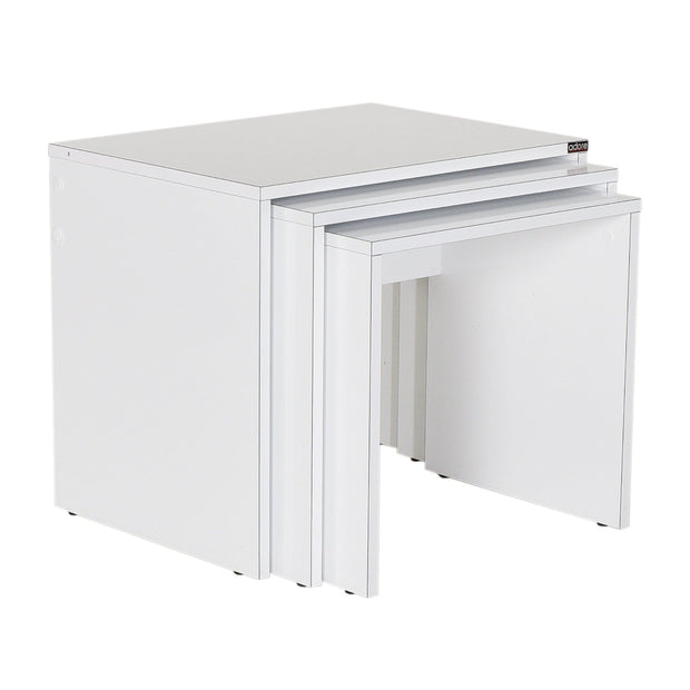 Set di 3 tavolini da caffè SHP-103-PP-1 Bianco (1)
