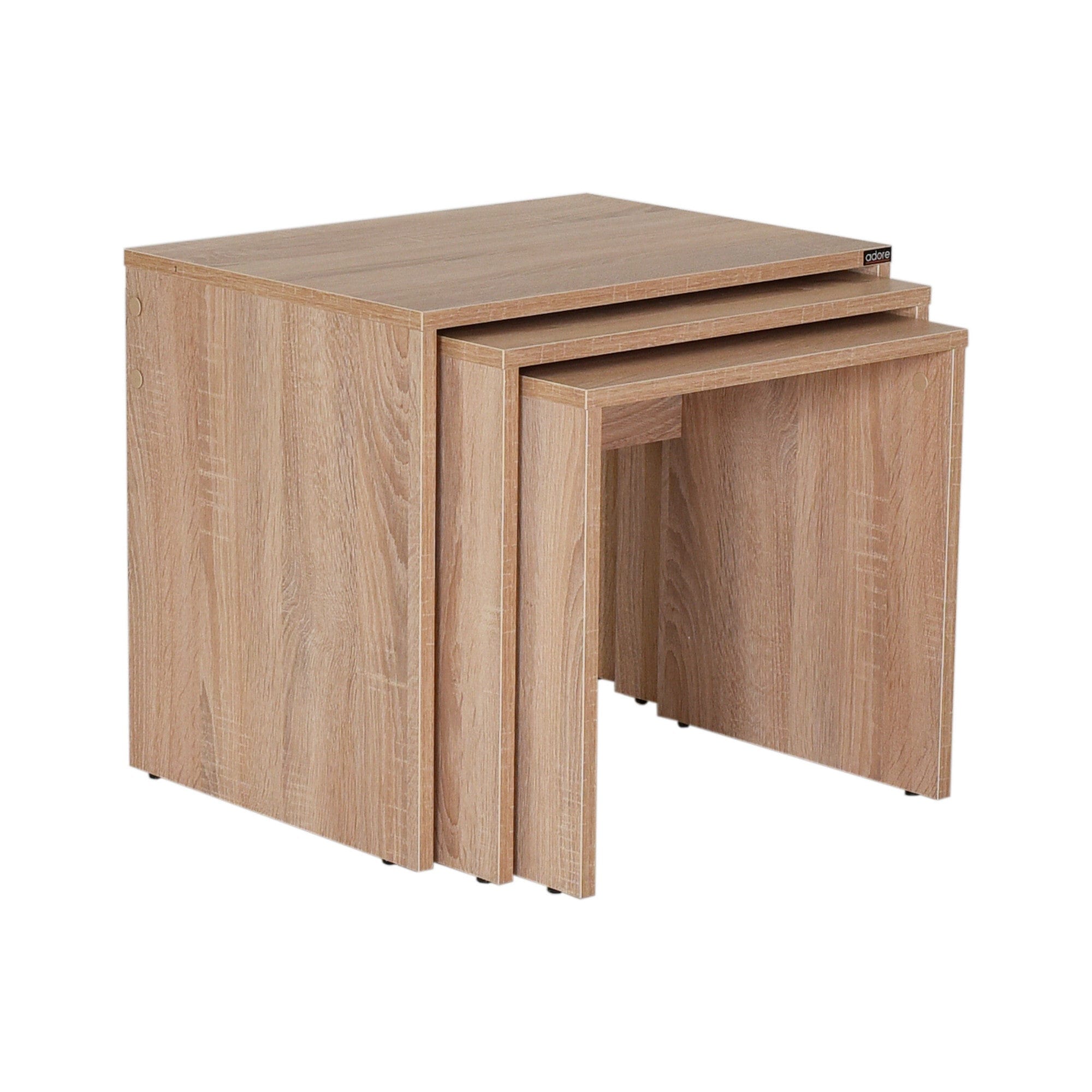 Set di 3 tavolini da caffè SHP-103-SS-1 Quercia (1)