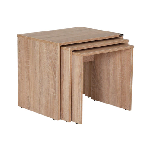 Set di 3 tavolini da caffè SHP-103-SS-1 Quercia (1)