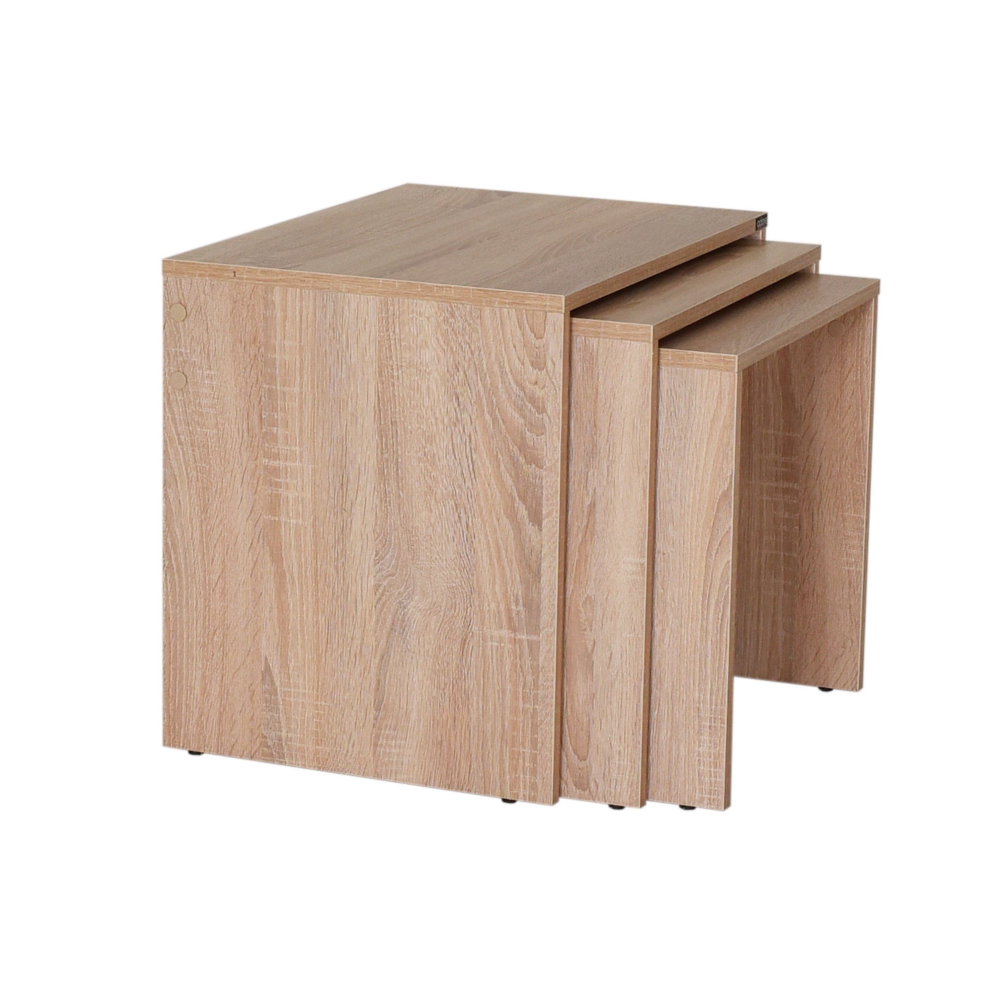 Set di 3 tavolini da caffè SHP-103-SS-1 Quercia (2)