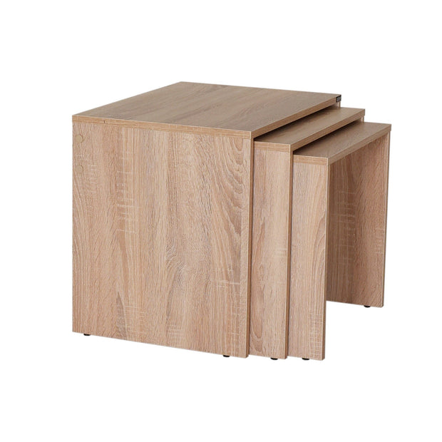 Set di 3 tavolini da caffè SHP-103-SS-1 Quercia (2)