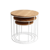 Set di 3 tavolini da caffè Trios Wood Quercia