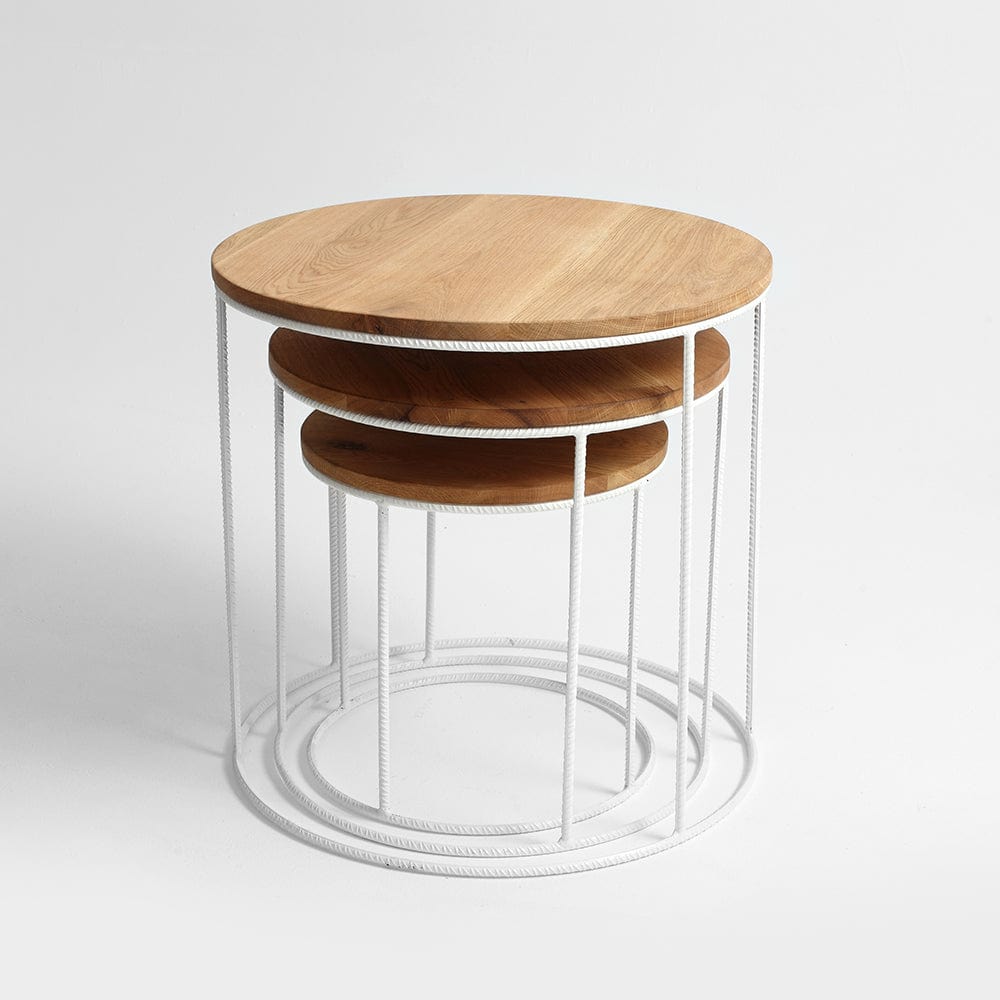 Set di 3 tavolini da caffè Trios Wood Quercia (2)