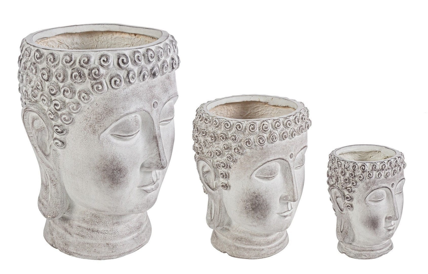 Set di 3 vasi da fiori Duddha Heat Grigio