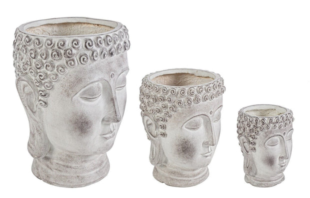 Set di 3 vasi da fiori Duddha Heat Grigio