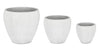 Bizzotto Set di 3 vasi da fiori Halong Bianco