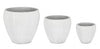 Bizzotto Set di 3 vasi da fiori Halong Bianco