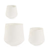 Bizzotto Set di 3 vasi da fiori Kenar Round Beige