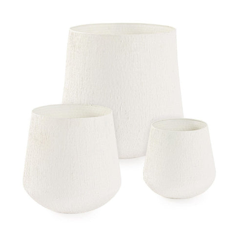 Bizzotto Set di 3 vasi da fiori Kenar Round Beige