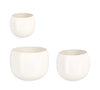 Bizzotto Set di 3 vasi da fiori Keyra Bowl Bianco