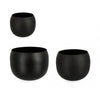 Bizzotto Set di 3 vasi da fiori Keyra Bowl Nero