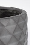 Set di 3 vasi da fiori Pyramid Shape Antracite (2)