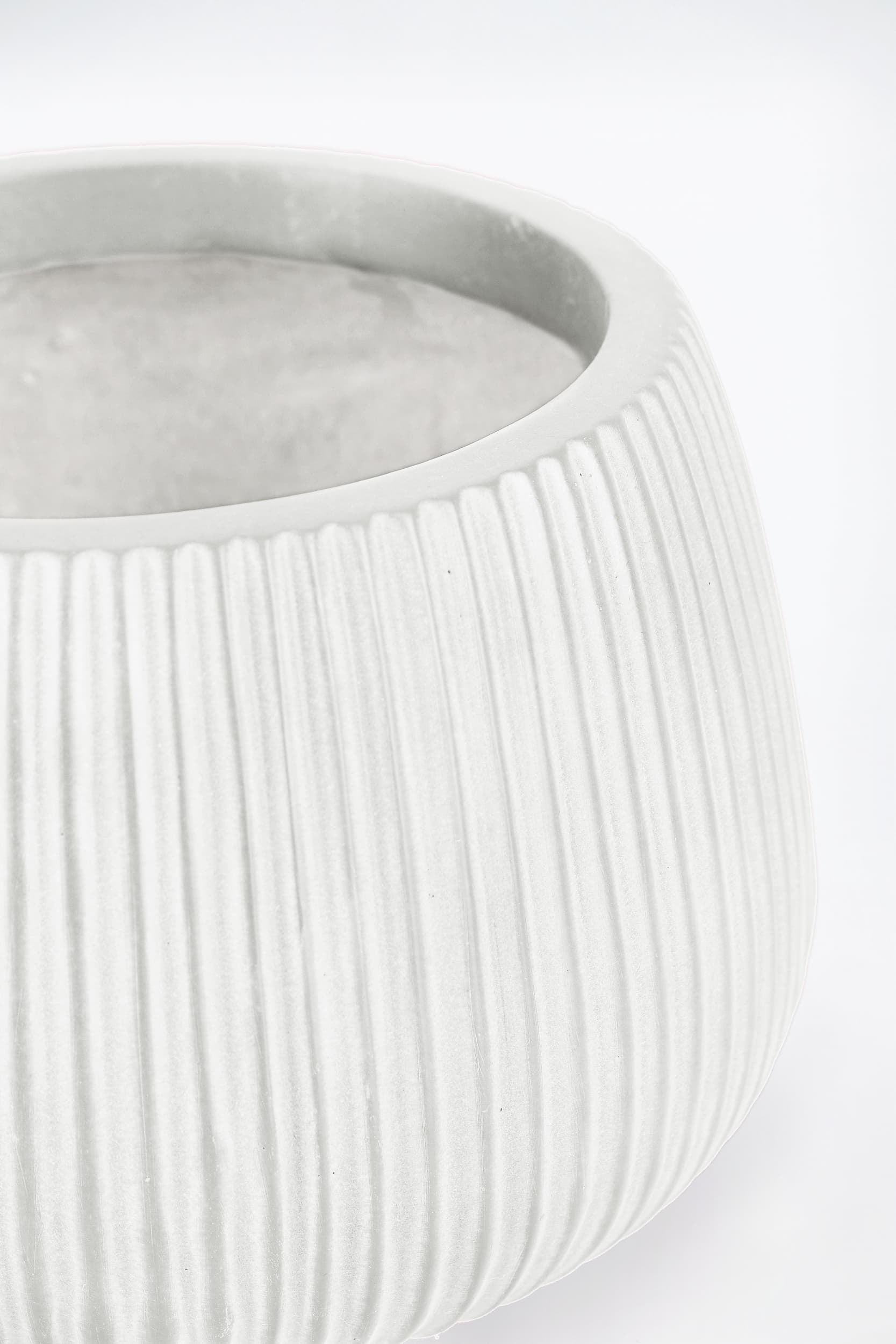 Set di 3 vasi da fiori Ribbed Alto Bianco (2)