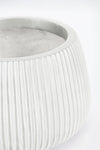 Set di 3 vasi da fiori Ribbed Alto Bianco (2)