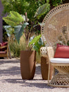 Set di 3 vasi da fiori Rigo Round Alto Ruggine (1)