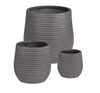 Set di 3 vasi da fiori Tressage Antracite