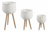 Set di 3 vasi da fiori Tripod Bianco (5)