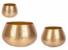 Set di 3 vasi da fiori Varanasi Round Oro