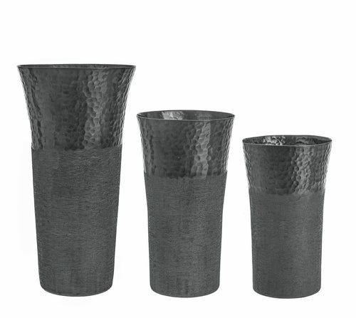 Set di 3 vasi decorativi Hammel Shaped Low Grafite