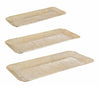 Set di 3 vassoi decorativi Chisel Rectangle Oro