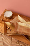 Set di 3 vassoi decorativi Chisel Rectangle Oro (1)