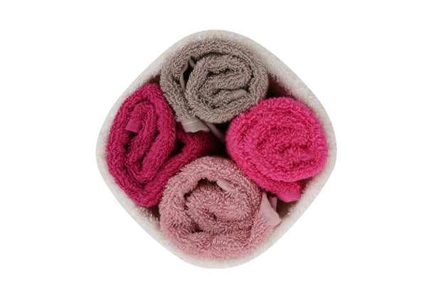 Set di 4 asciugamani cotone Beverly Hills Polo Club Alinda Alb V05 Multicolore, 30 x 30 cm (1)