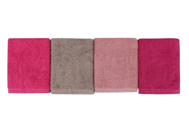 Set di 4 asciugamani cotone Beverly Hills Polo Club Alinda Alb V05 Multicolore, 30 x 30 cm (3)
