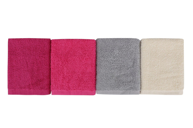 Set di 4 asciugamani cotone Beverly Hills Polo Club Alinda Alb V06 Multicolore, 30 x 30 cm (4)