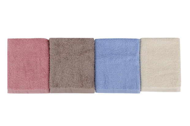 Set di 4 asciugamani cotone Beverly Hills Polo Club Alinda Alb V07 Multicolore, 30 x 30 cm (4)