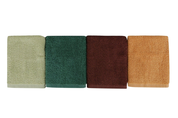Set di 4 asciugamani cotone Beverly Hills Polo Club Alinda Alb V12 Multicolore, 30 x 30 cm (4)