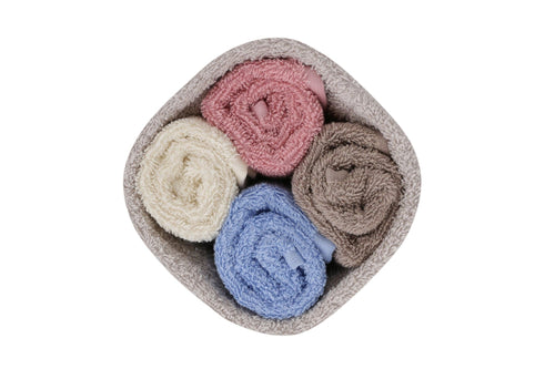 Set di 4 asciugamani cotone Beverly Hills Polo Club Alinda Rock V15 Multicolore, 30 x 30 cm (1)
