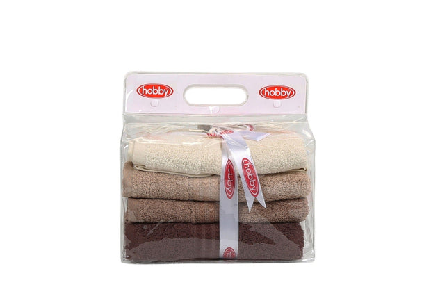 Set di 4 asciugamani cotone Rainbow Multicolore, 50 x 90 cm (4)