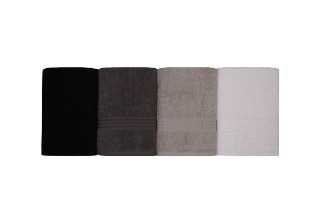 Set di 4 asciugamani cotone Rainbow Multicolore, 70 x 140 cm (1)