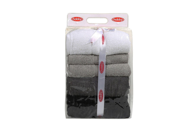 Set di 4 asciugamani cotone Rainbow Multicolore, 70 x 140 cm (4)