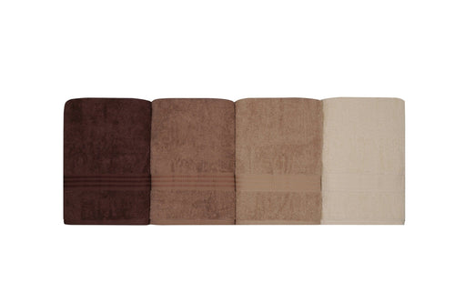 Set di 4 asciugamani cotone Rainbow Multicolore, 70 x 140 cm (1)