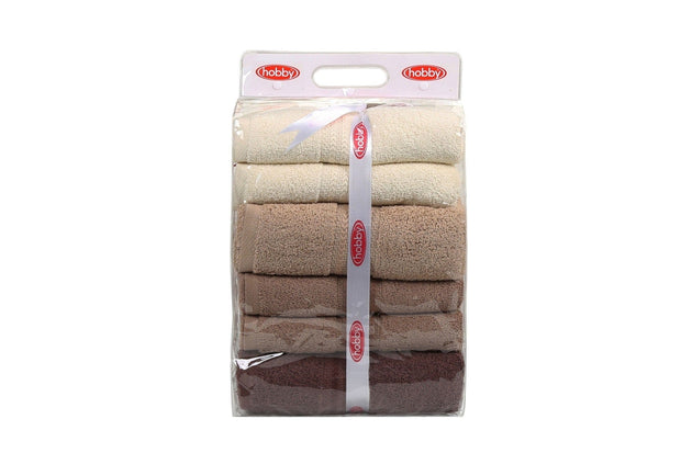 Set di 4 asciugamani cotone Rainbow Multicolore, 70 x 140 cm (4)