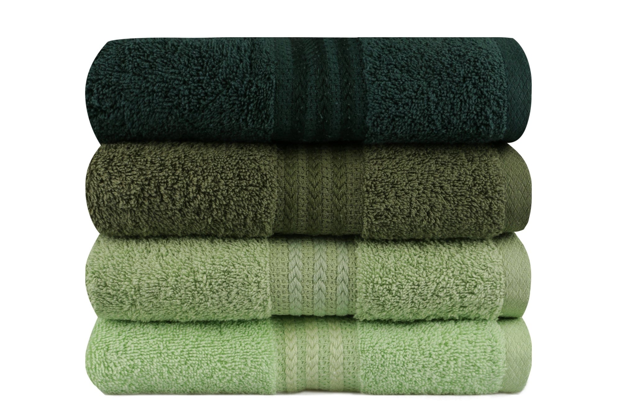 Set di 4 asciugamani cotone Rainbow Verde, 50 x 90 cm (2)