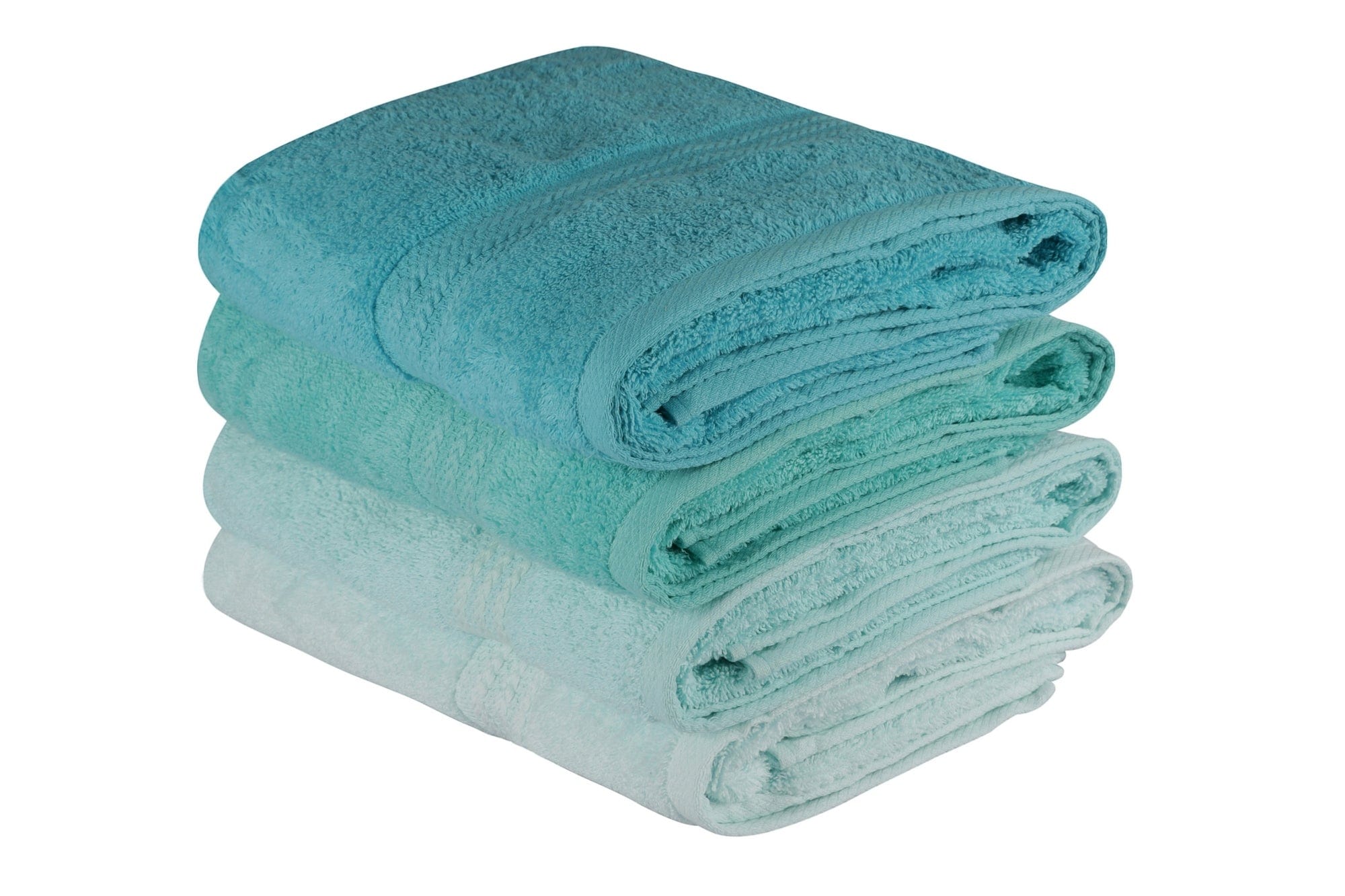 Set di 4 asciugamani cotone Rainbow Verde, 70 x 140 cm