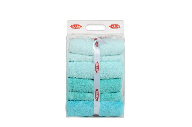 Set di 4 asciugamani cotone Rainbow Verde, 70 x 140 cm (4)