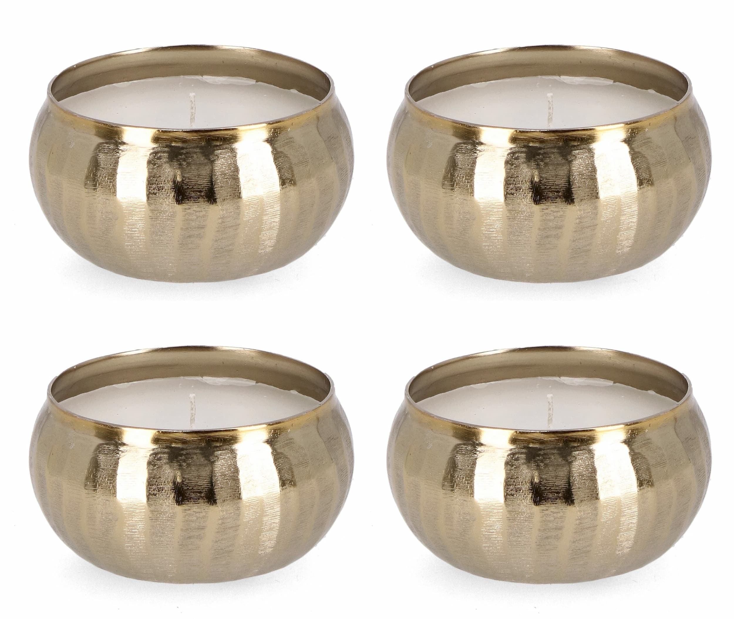 Set di 4 candele decorative Chisel A Oro