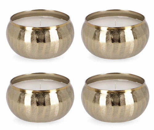 Set di 4 candele decorative Chisel A Oro