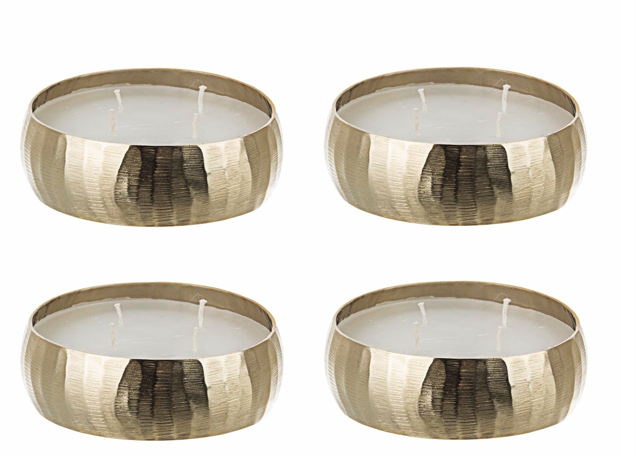 Bizzotto Set di 4 candele decorative Chisel Bright S Oro