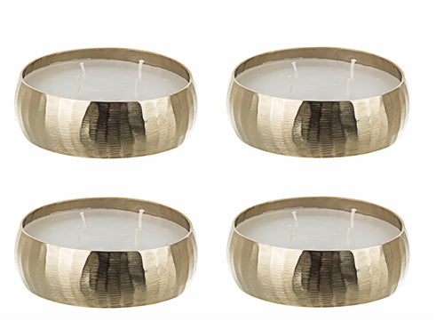 Bizzotto Set di 4 candele decorative Chisel Bright S Oro