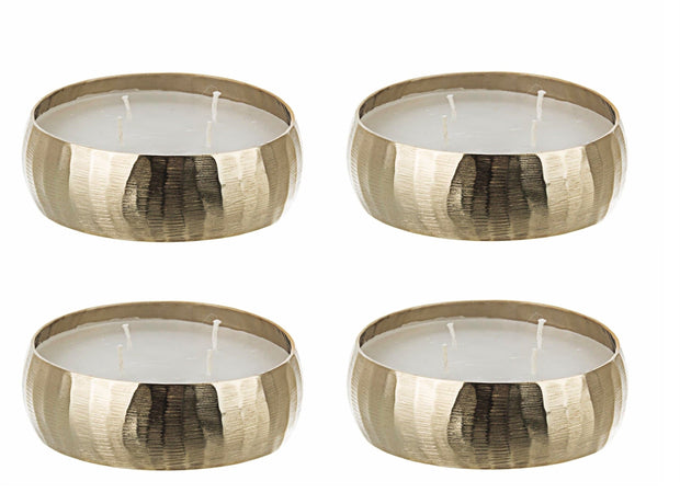 Bizzotto Set di 4 candele decorative Chisel Bright S Oro