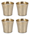 Bizzotto Set di 4 candele decorative Chisel Round A Oro