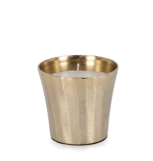 Set di 4 candele decorative Chisel Round A Oro (1)