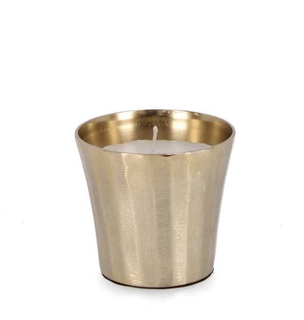 Set di 4 candele decorative Chisel Round A Oro (1)
