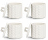 Set di 4 candele decorative Twine S Bianco