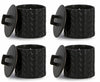 Set di 4 candele decorative Twine S Nero